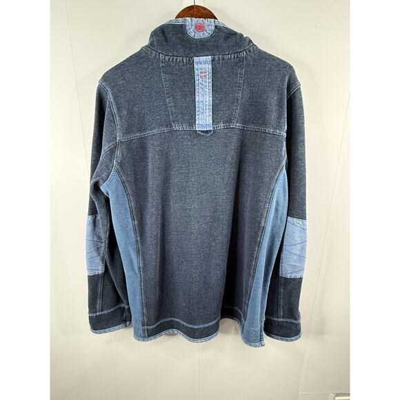 Fat Face Iconic Airlie Sweatshirt 1/4 Zip Jumper Blue Men's L NEW Nautical Heavy - Picture 4 of 10